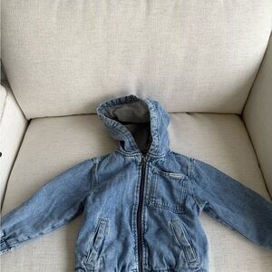 Zara Kids Light Blue Denim Hoodie Jacket